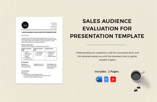 Sales Audience Evaluation for Presentation Template
