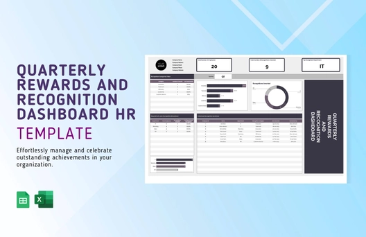 Quarterly Rewards and Recognition Dashboard HR Template