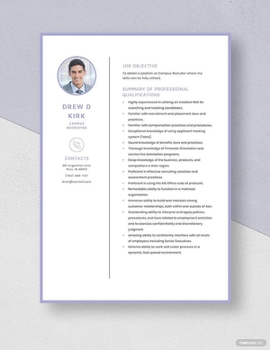 Campus Recruiter Resume