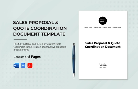 Sales Proposal & Quote Coordination Document Template