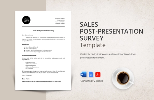 Sales Post-presentation Survey Template Sales Post-presentation Survey Template
