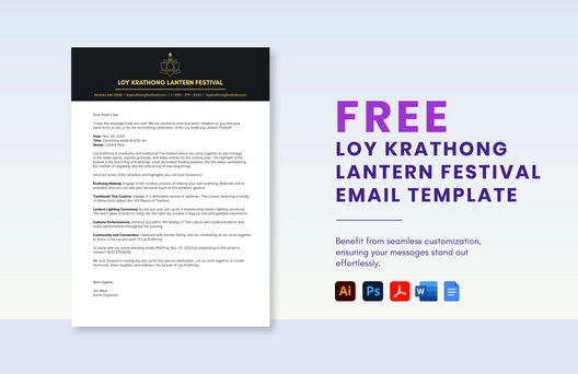 Loy Krathong Lantern Festival Email Template