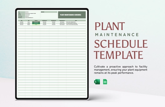 Plant Maintenance Schedule Template