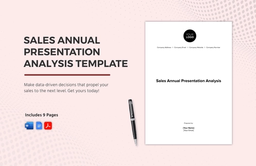 Sales Annual Presentation Analysis Template