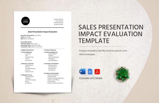 Sales Presentation Impact Evaluation Template