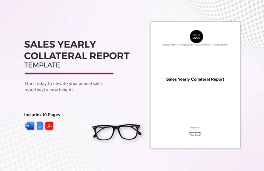 Sales Yearly Collateral Report Template