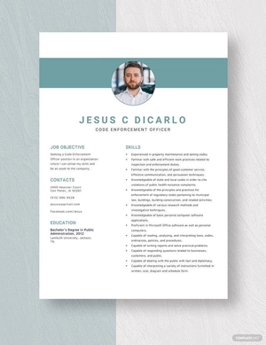 Code Enforcement Officer Resume