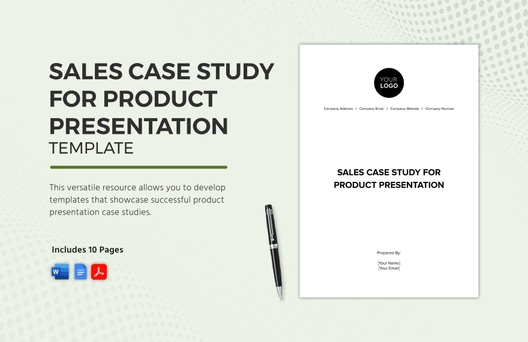 Sales Case Study for Product Presentation Template