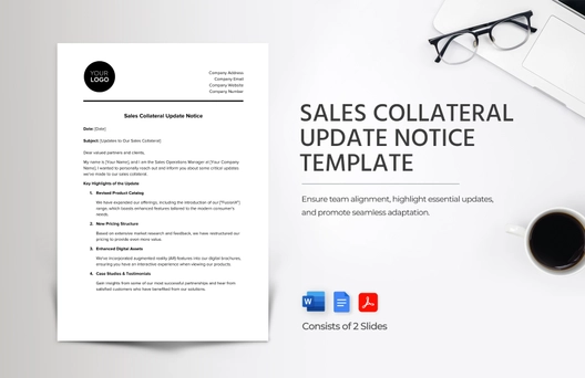 Sales Collateral Update Notice Template