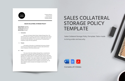 Sales Collateral Storage Policy Template