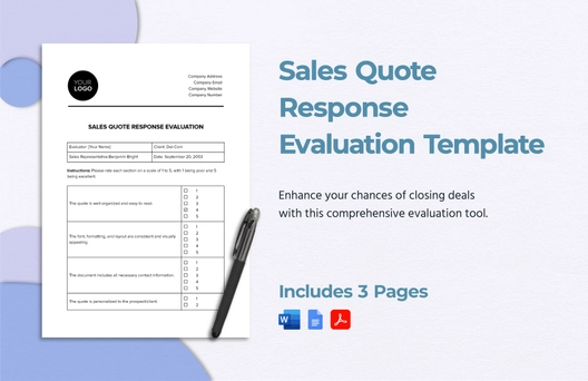 Sales Quote Response Evaluation Template