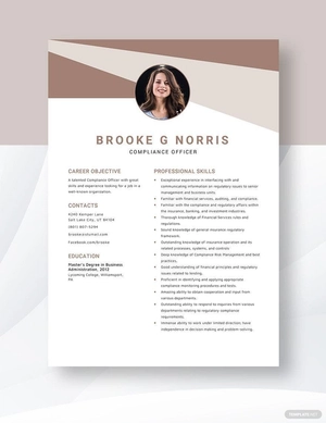Compliance Officer Resume