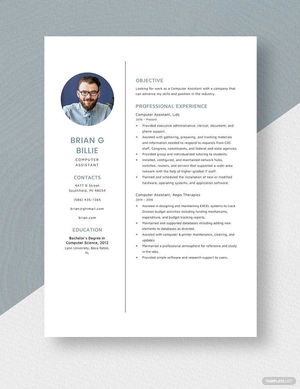 Computer Assistant Resume