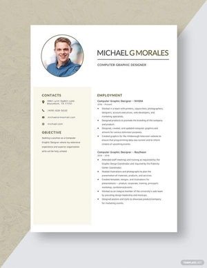 Computer Graphic Designer Resume