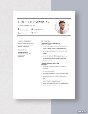 Computer Instructor Resume
