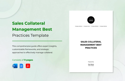 Sales Collateral Management Best Practices Template