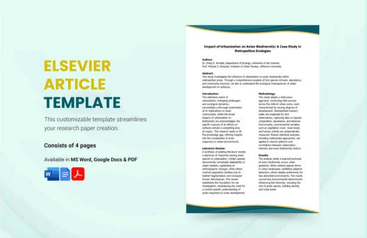 Elsevier Article Template