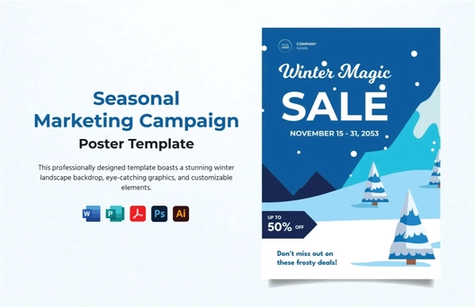 Seasonal Marketing Campaign Poster Template