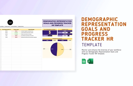 Demographic Representation Goals and Progress Tracker HR Template