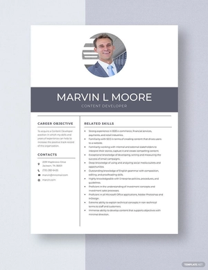 Content Developer Resume