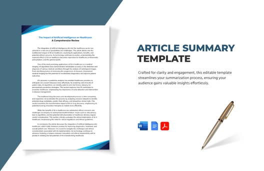 Article Summary Template