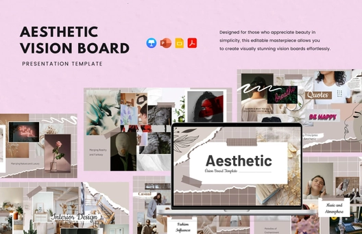 Aesthetic Vision Board Template