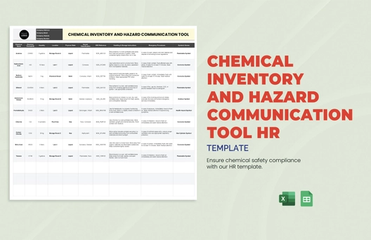 Chemical Inventory and Hazard Communication Tool HR Template