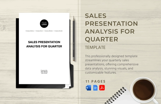 Sales Presentation Analysis for Quarter Template