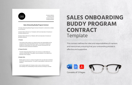 Sales Onboarding Buddy Program Contract Template Sales Onboarding Buddy Program Contract Template