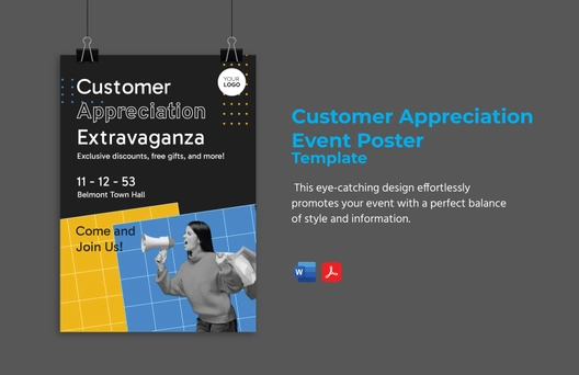 Customer Appreciation Event Poster Template