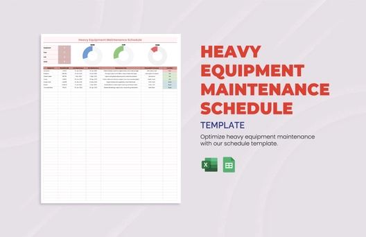 Heavy Equipment Maintenance Schedule Template