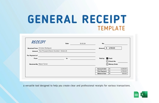 General Receipt Template