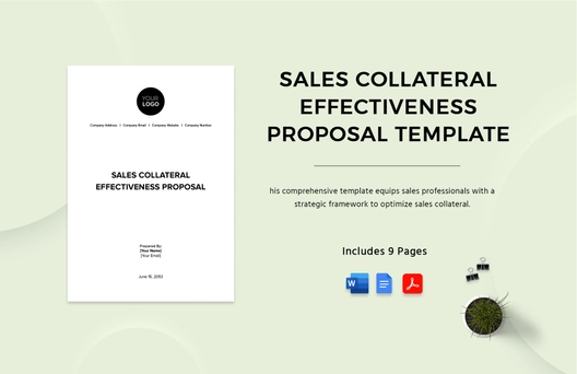 Sales Collateral Effectiveness Proposal Template