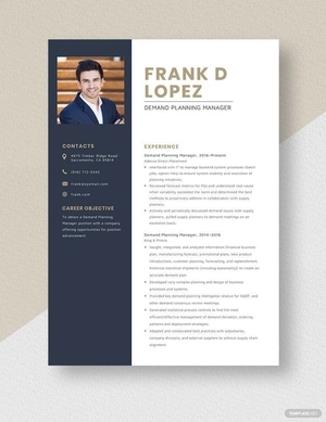Demand Planning Manager Resume