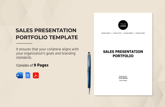 Sales Presentation Portfolio Template