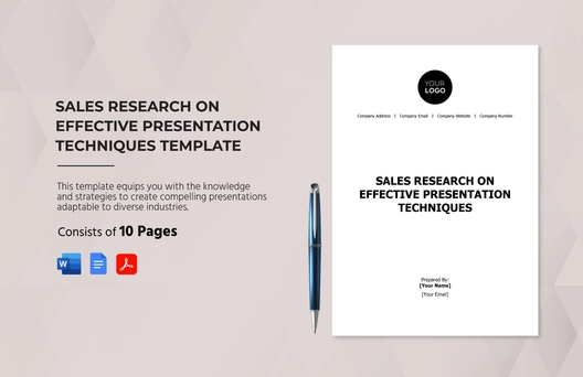 Sales Research on Effective Presentation Techniques Template
