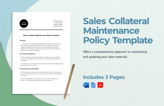Sales Collateral Maintenance Policy Template