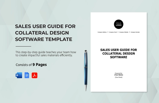 Sales User Guide for Collateral Design Software Template