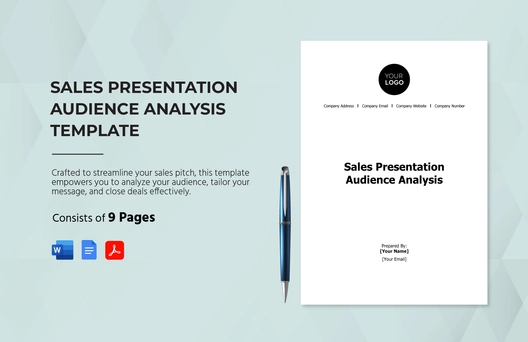 Sales Presentation Audience Analysis Template