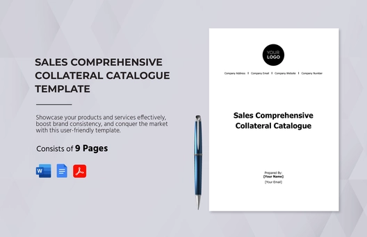 Sales Comprehensive Collateral Catalogue Template