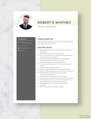 Digital Producer Resume