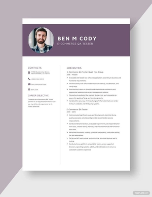 ECommerce QA Tester Resume