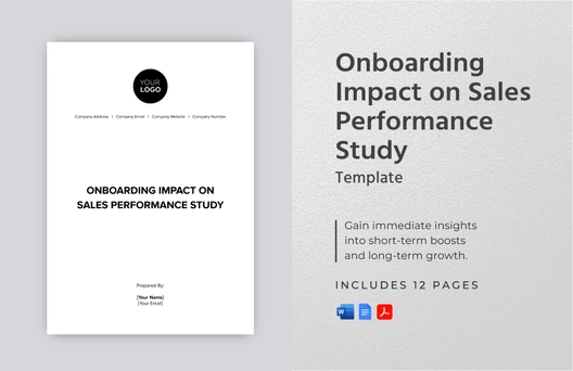 Onboarding Impact on Sales Performance Study Template
