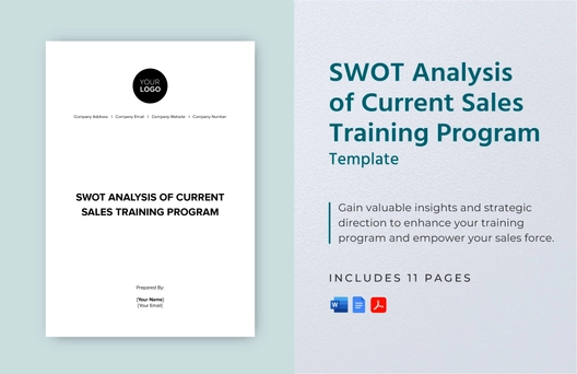 SWOT Analysis of Current Sales Training Program Template
