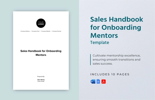 Sales Handbook for Onboarding Mentors Template
