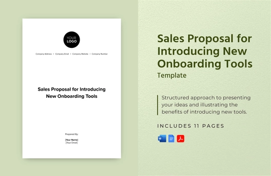 Sales Proposal for Introducing New Onboarding Tools Template