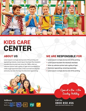 Kid's Care Flyer Template