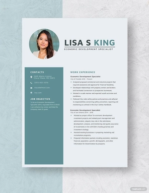 Economic Development Specialist Resume