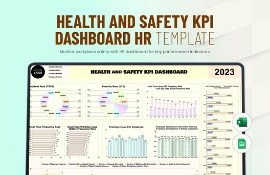 Health and Safety KPI Dashboard HR Template