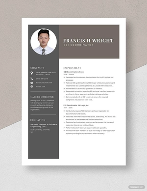 EDI Coordinator Resume